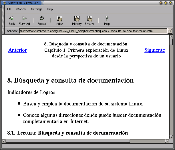 Estas guas vistas con
		    Gnome Help Browser