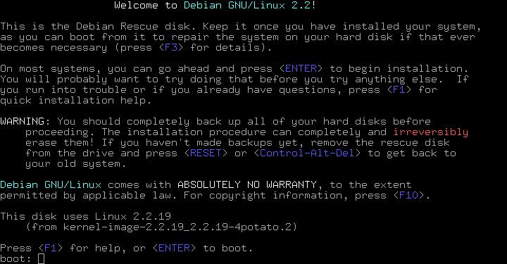 Instalacin de Debian 2.2xdvi