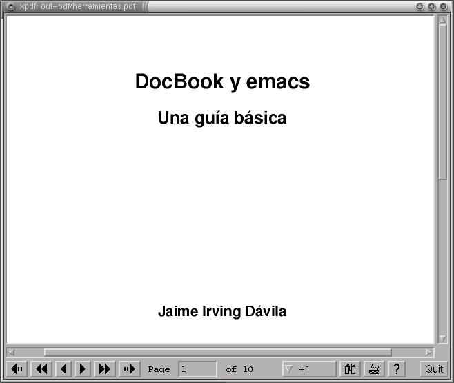 Una ventana de
	  xpdf