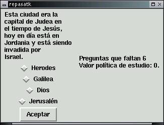 repasatk
	  presentando una pregunta de seleccin mltiple. 
      