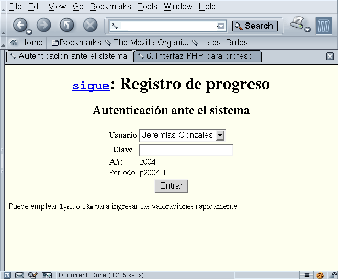 Ejemplo de login